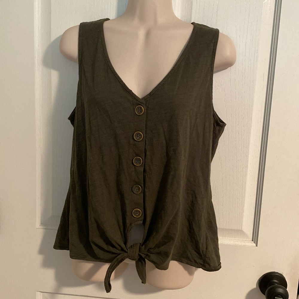 Sanctuary Front Cotton Knit Top